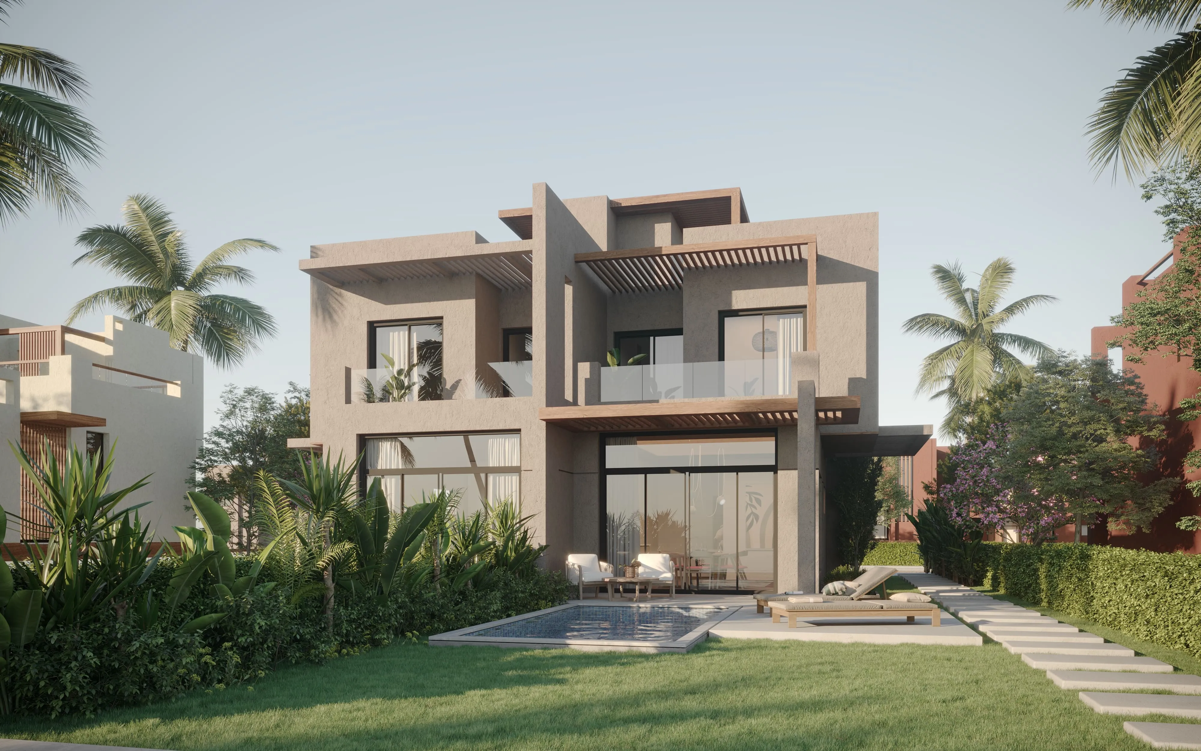 Big Twin Villa Back View