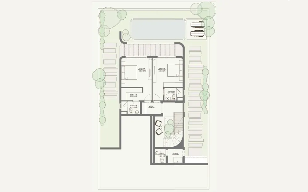 Villa B floor plan