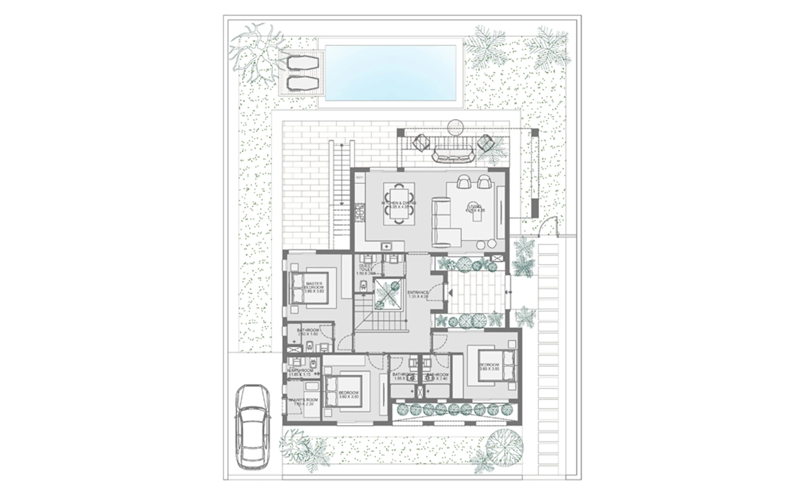 Courtyard Villa floor plan