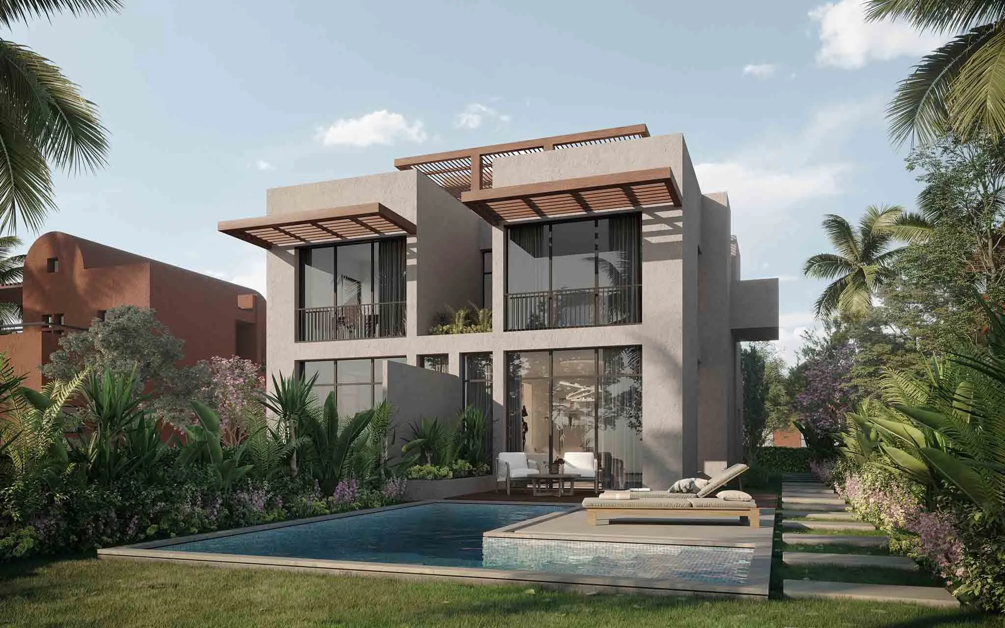 Twin Villa Back View