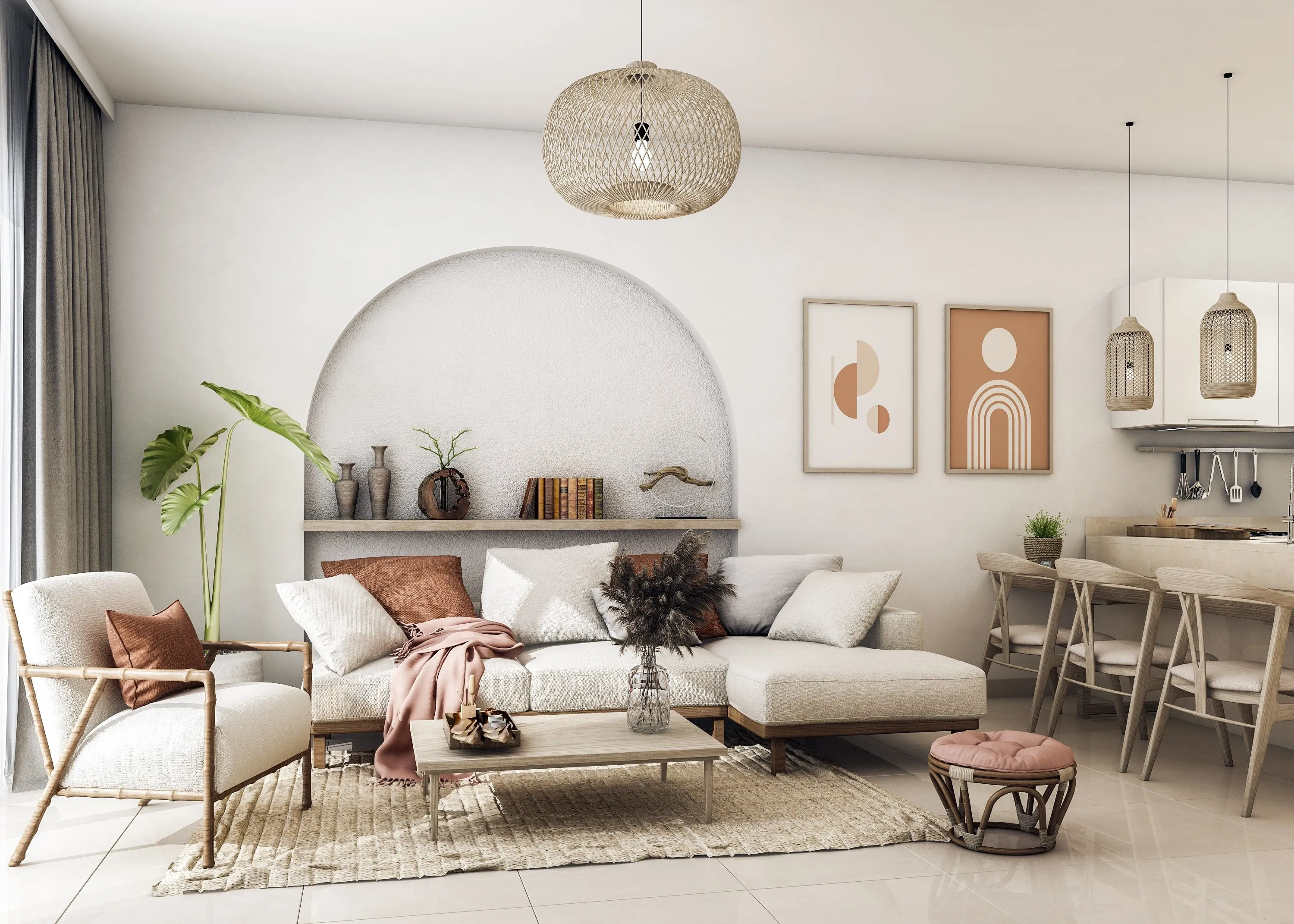 Floating Chalet Type 1 Living Room