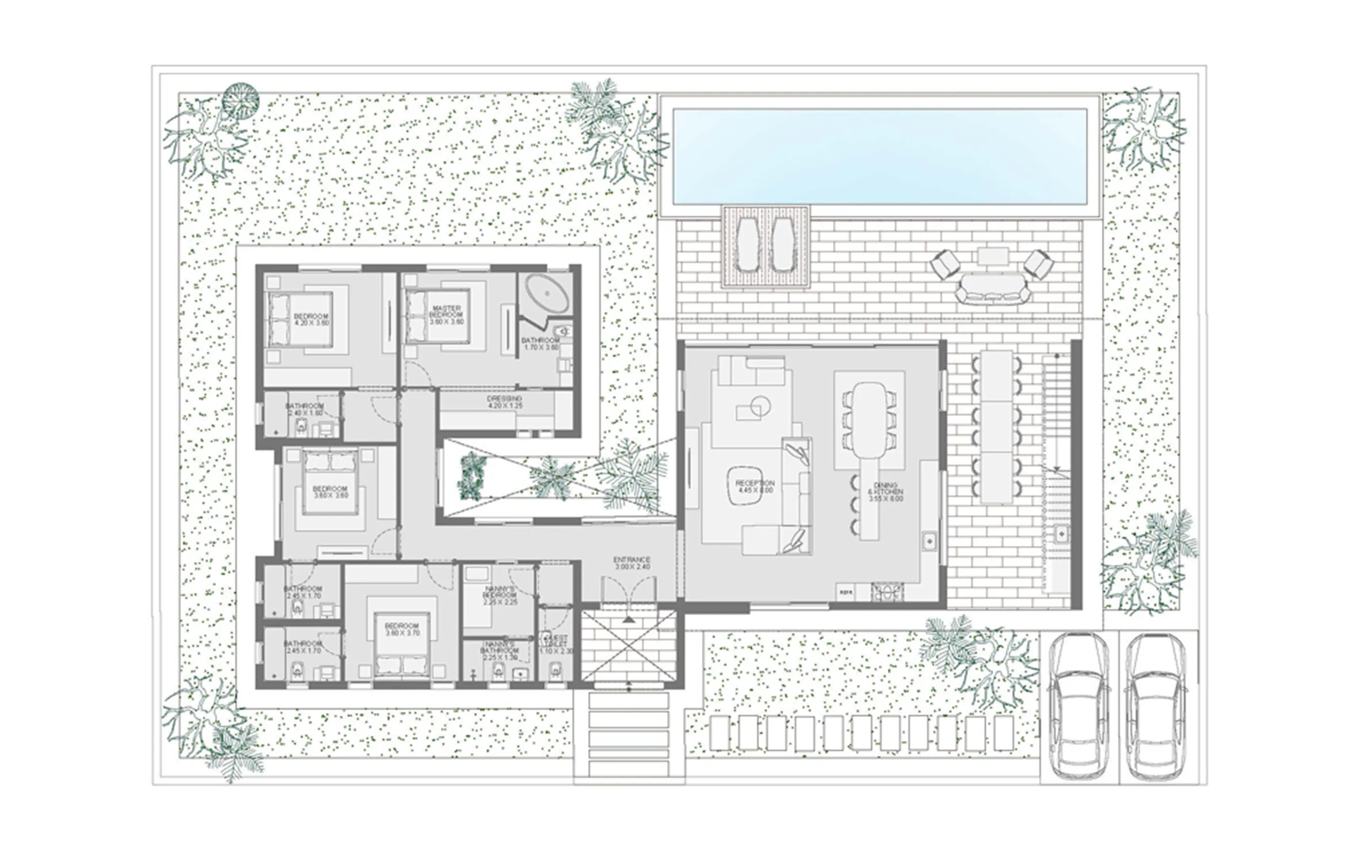 One Storey Villa floor plan