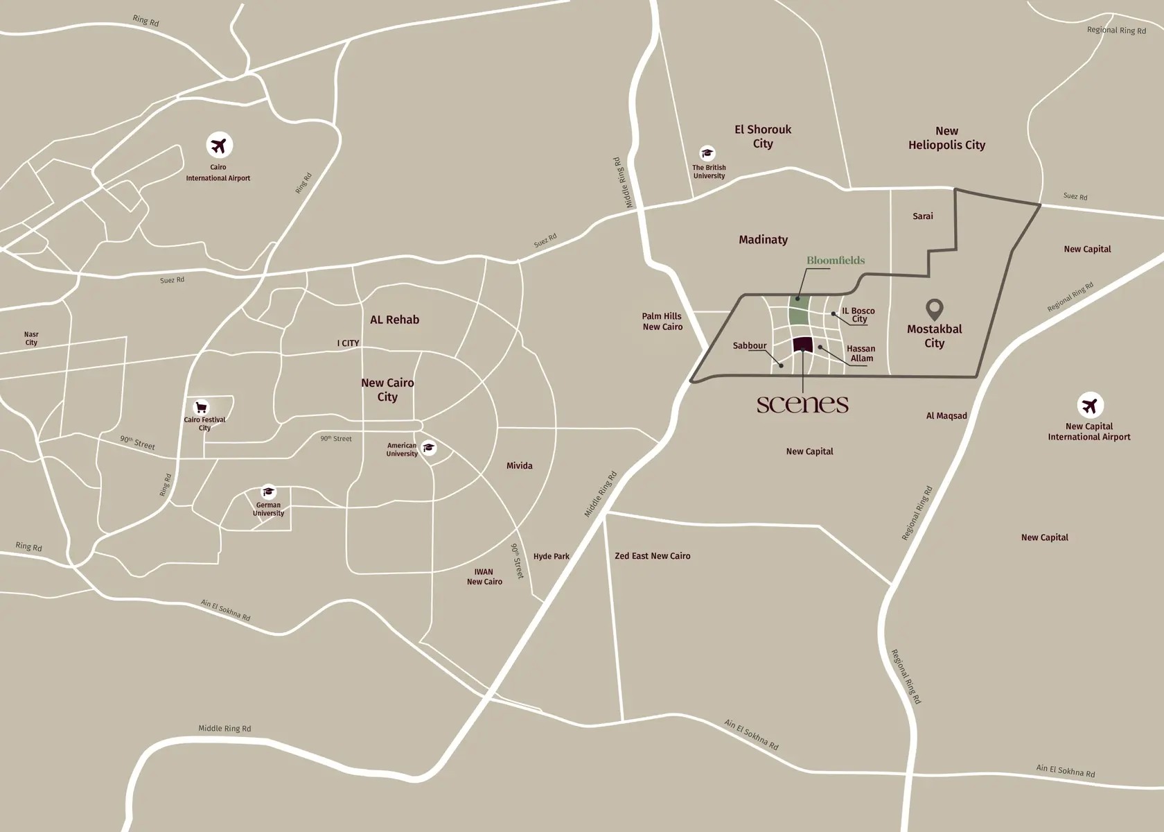 Destination location map